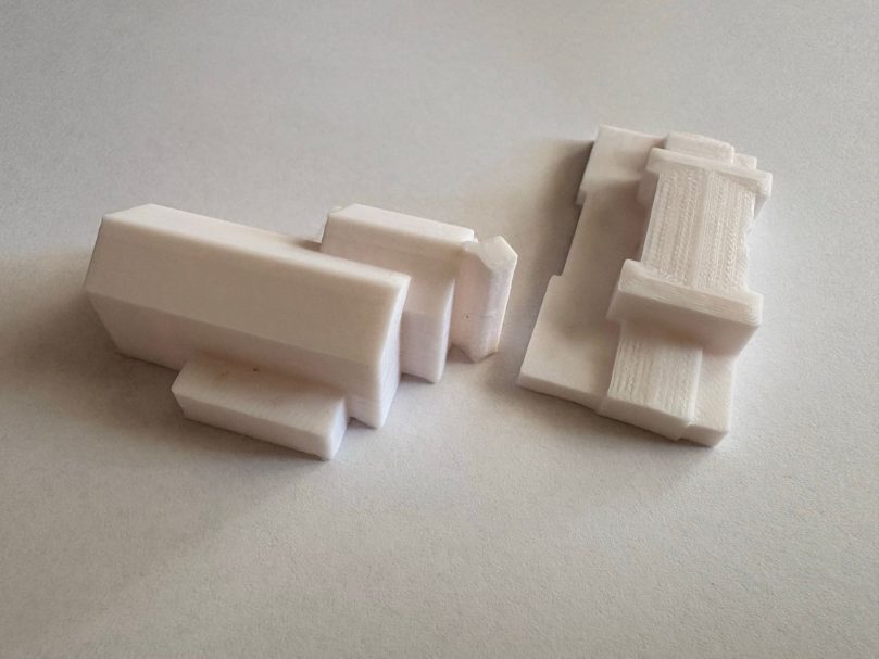 Architekturmodell Detailansicht M1:1000 Detailansicht eines 3D gedruckten Architekturmodells im Maßstab 1:1000